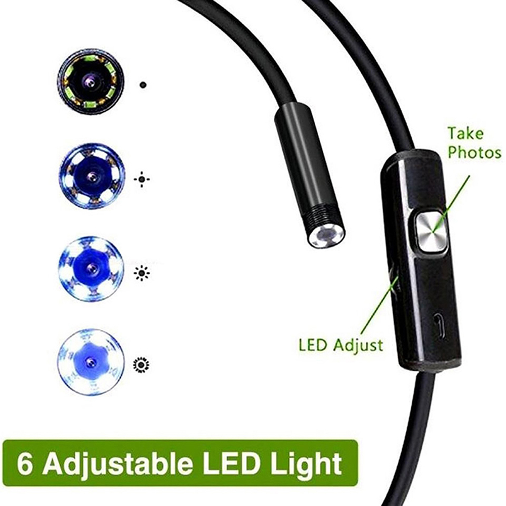 6 LED Light 7mm 1M  Endoscope  - Drain Snake Flexible 리뷰 및 가격