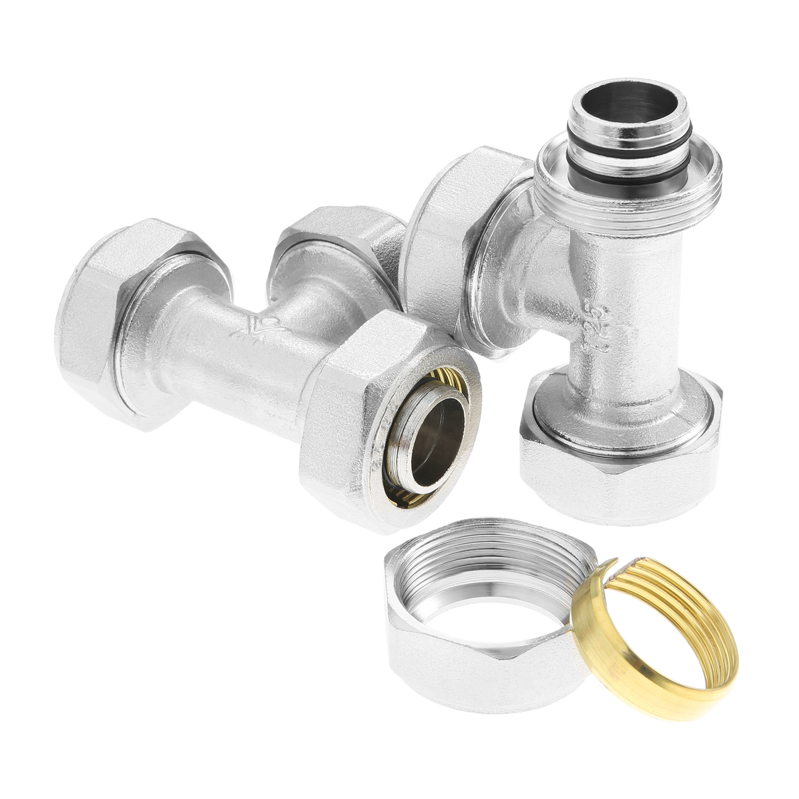 2Pcs 3/4’’ Tee Air Line Fittin - Compression Fitting Brass 리뷰 및 가격