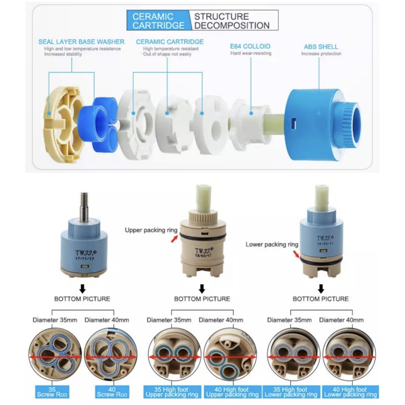 Faucets Mixing Spool Valve 25  - Basin Mixer Cartridge 리뷰 및 가격